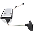 Driver Side Mirror, Power Adjust, Heated, Manual Folding, Chrome, In-glass Signal Light, without Bracket, with CB Antenna Provision