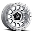 ICNWH8017857345SM ICON Alloys Hulse, Silver Machined, 17 x 8.5 / 5 x 5, -6mm Offset, 4.5in. BS