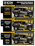 ICNSUSK40013X 2021-2023 Bronco Sasquatch, 2-3in. Lift, Stage 3 Susp. , Billet UCA, Heavy Rate Rear Spring