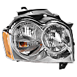 Passenger Side Headlight, with Bulb, Halogen, Clear Lens, CAPA Certified