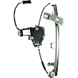 Front, Passenger Side Window Regulator, Power, With Plastic Bracket