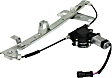 Front, Passenger Side Window Regulator, Power, With Plastic Bracket
