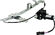 Front, Driver Side Window Regulator, Power, With Plastic Bracket
