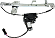 Front, Driver Side Window Regulator, Power, With Plastic Bracket