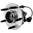Rear, Driver or Passenger Side Wheel Hub, With Bearing, With Sensor, 5 x 4.5 in. Bolt Pattern