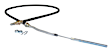 1979 Jeep CJ5 - Parking Brake Cable, 51.875 In. Long - Front