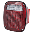 Passenger Side Tail Light, with Bulb, Halogen, Clear and Red Lens