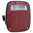 Passenger Side Tail Light, with Bulb, Halogen, Clear and Red Lens