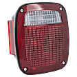 Driver Side Tail Light, with Bulb, Halogen, Clear and Red Lens