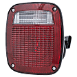 Driver Side Tail Light, with Bulb, Halogen, Clear and Red Lens
