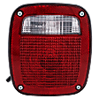 Passenger Side Tail Light, with Bulb, Halogen, Clear and Red Lens, Black Interior