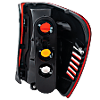 2004 Jeep Grand Cherokee Overland - Driver Side Halogen Tail Light, Without bulb(s), OE Replacement