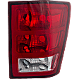 Passenger Side Tail Light, without Bulb, Halogen, Clear and Red Lens