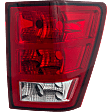 Passenger Side Tail Light, without Bulb, Halogen, Clear and Red Lens
