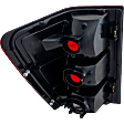 Passenger Side Tail Light, without Bulb, Halogen, Clear and Red Lens