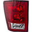Driver Side Tail Light, without Bulb, Halogen, Clear and Red Lens