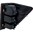 Driver Side Tail Light, without Bulb, Halogen, Clear and Red Lens