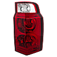 Passenger Side Tail Light, without Bulb, Halogen, Clear and Red Lens