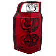 Driver Side Tail Light, without Bulb, Halogen, Clear and Red Lens