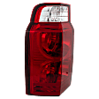 Driver Side Tail Light, without Bulb, Halogen, Clear and Red Lens