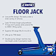 J99110002 Floor Jack - Sold Individually, 3 Ton, Low Profile, Dual Piston