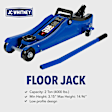 J99130002 Floor Jack - Sold Individually, 2 Ton, Low Profile