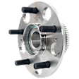Rear, Driver or Passenger Side Wheel Hub, With Bearing, ABS tone ring and wheel studs
