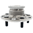 Rear, Driver or Passenger Side Wheel Hub, With Bearing, ABS tone ring and wheel studs