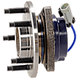 Front, Driver or Passenger Side Wheel Hub, 5 Lugs, With Bearing, With Sensor