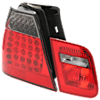 Driver and Passenger Side, Inner and Outer LED Tail Light, With bulb(s), Red & Smoked Lens, Sedan