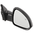 Passenger Side Mirror, Power Adjust, Manual Folding, Heated, Paintable, With Signal Light, With memory, No Puddle Light, Auto-Dim, and Blind Spot, For Models Without Lane Departure Warning System