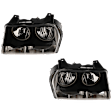 Driver and Passenger Side Halogen Headlight, With bulb(s), OE Replacement