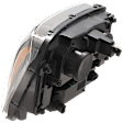Driver and Passenger Side Projector Halogen Headlight, With bulb(s), Clear Lens, Black Interior