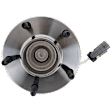 Front, Driver or Passenger Side Wheel Hub, With Bearing, With Sensor, 5 x 4.75 in. Bolt Pattern, RWD