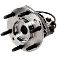 Front, Driver or Passenger Side Wheel Hub, With Bearing, With Sensor, 6 x 5 in. Bolt Pattern
