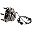Front, Driver or Passenger Side Wheel Hub, With Bearing, With Sensor, 6 x 5 in. Bolt Pattern