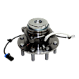 Front, Driver or Passenger Side Wheel Hub, With Bearing, With Sensor, 8 x 6.5 in. Bolt Pattern