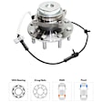 Front, Driver or Passenger Side Wheel Hub, With Bearing, With Sensor, 8 x 6.5 in. Bolt Pattern