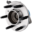 Front, Driver or Passenger Side Wheel Hub, With Bearing, With Sensor, 6 x 4.53 in. Bolt Pattern