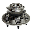 Front, Driver or Passenger Side Wheel Hub, With Bearing, Without Sensor, RWD
