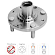 Front, Driver or Passenger Side Wheel Hub, Without Bearing, 4 x 3.94 in. Bolt Pattern