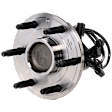 Front, Driver or Passenger Side Wheel Hub, With Bearing, With Sensor, 6 x 5.5 in. Bolt Pattern, RWD
