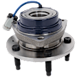 Rear, Driver or Passenger Side Wheel Hub, With Bearing, With Sensor, 5 x 4.53 in. Bolt Pattern