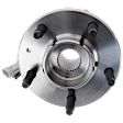 Rear, Driver or Passenger Side Wheel Hub, With Bearing, With Sensor, 5 x 4.53 in. Bolt Pattern