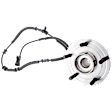 Rear, Driver or Passenger Side Wheel Hub, With Bearing, With Sensor, 5 x 5 in. Bolt Pattern, FWD