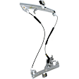 Front, Driver Side Manual Window Regulator, Without Motor