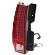 Driver and Passenger Side LED Tail Light, With bulb(s), Red & Clear Lens, Chrome Interior