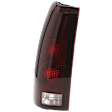 Driver and Passenger Side Halogen Tail Light, Without bulb(s), Dark Red Lens, Chrome Interior