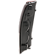 Driver and Passenger Side Halogen Tail Light, Without bulb(s), Dark Red Lens, Chrome Interior
