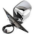 Driver Side Mirror, Power Adjust, Manual Folding, Heated, Chrome, In-housing Signal Light, With memory, With Puddle Light, No Auto-Dimming, With Blind Spot Detection in Glass